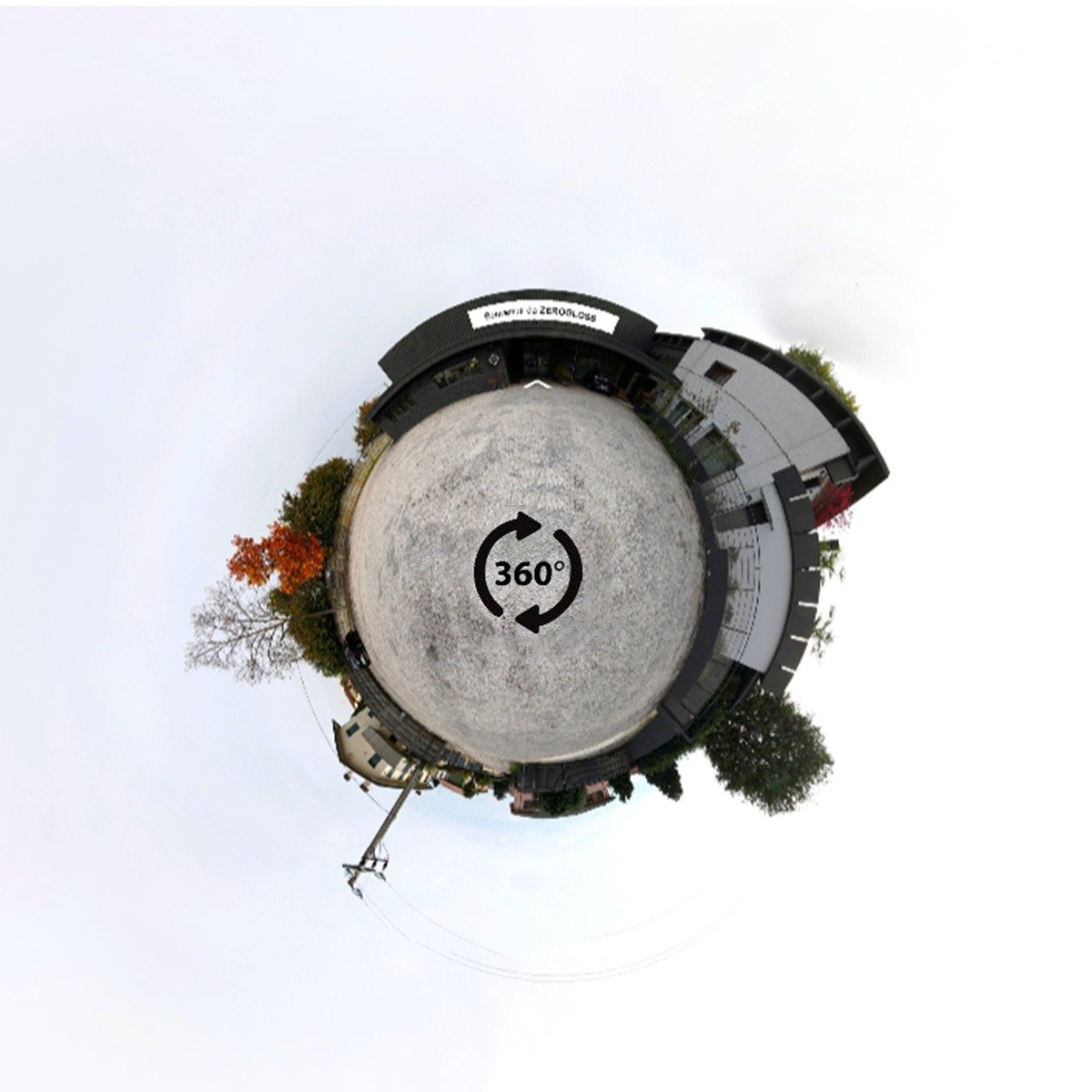 logo tour virtuale 360 rendering.