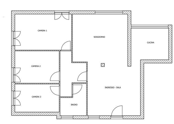 planimetria creata in autocad