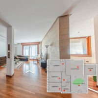 virtual tour interattivo con elementi grafici