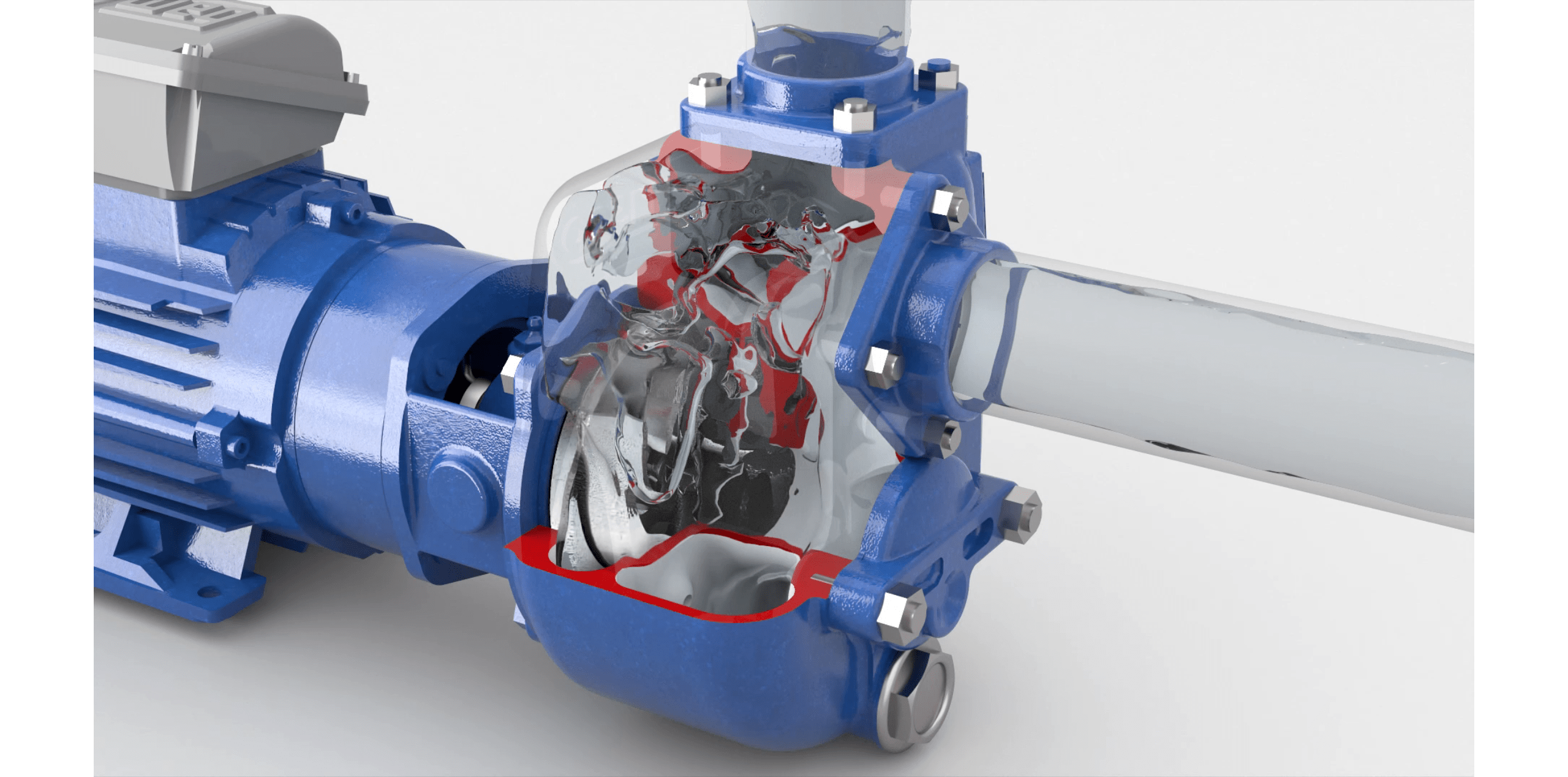 Render 3D Pompa Idraulica