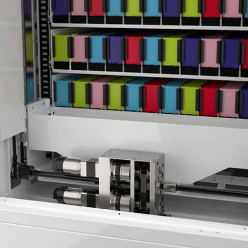 Rendering 3D dell’interno di un distributore automatico