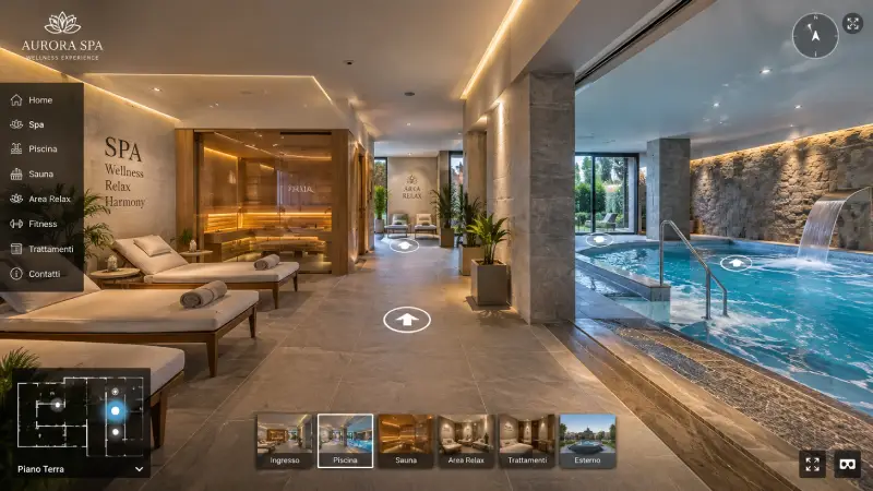 Vista_SPA_VT_V01 Virtual Tour 360° di una spa